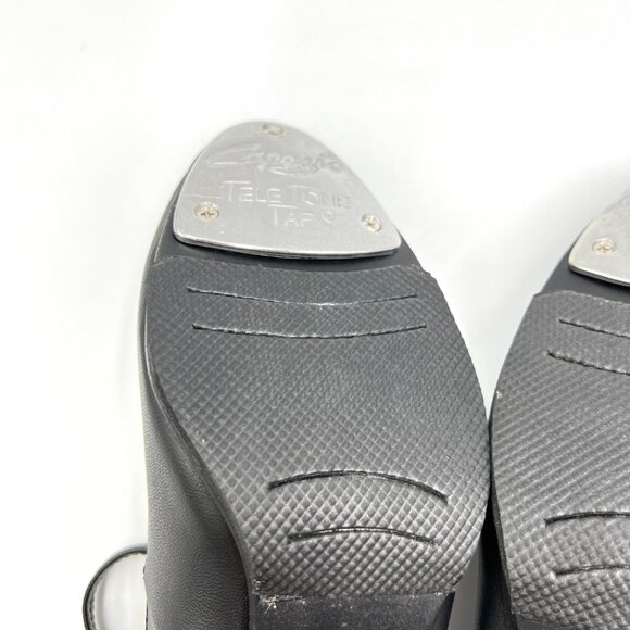 Capezio Women's # 657 Manhattan Xtreme Black Leather Tap Dance Shoes Heels 11 - Picture 9 of 14